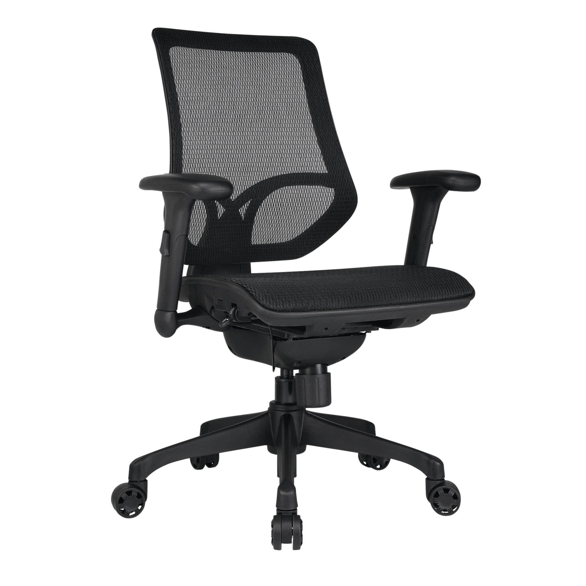 WorkPro® 1000 Series Ergonomic Mesh/Mesh Mid-Back Task Chair, Black/Black, BIFMA Compliant