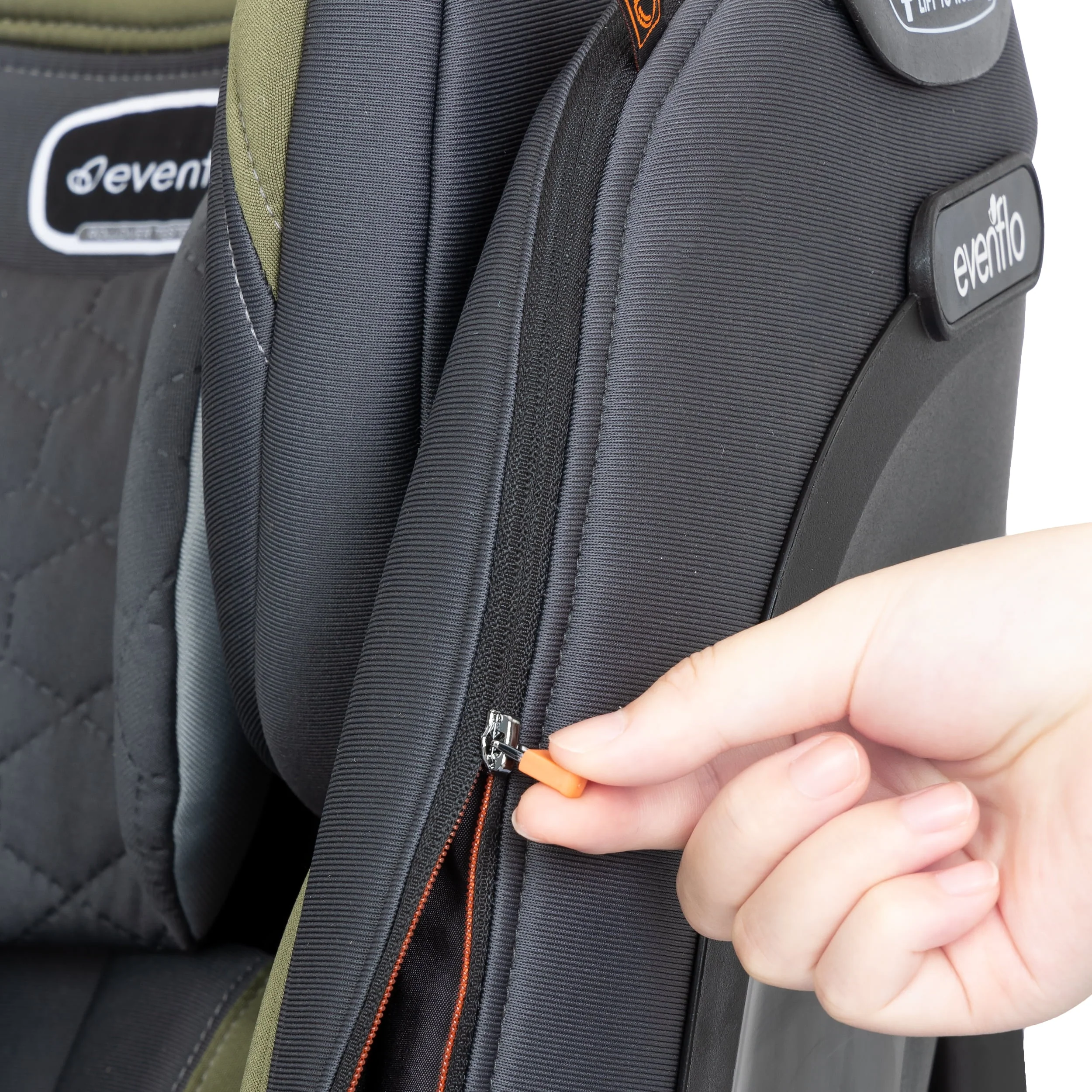 Revolve360 Extend All-in-One Rotational Car Seat with Quick Clean Cover (Revere Gray)