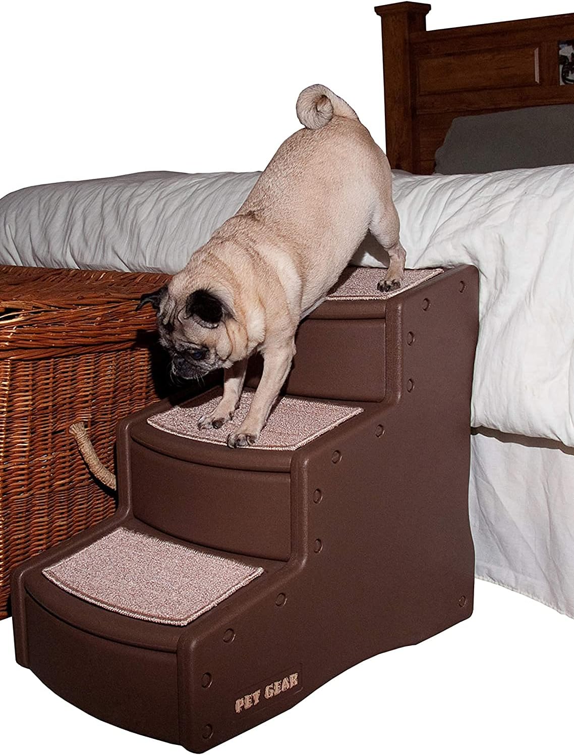 Pet Gear Easy Step III Pet Stairs, 3 Step for Cats/Dogs, Removable Washable Carpet Treads, for Pets Up to 150lbs, No Tools Required, Available in 6 Colors Pack of 2