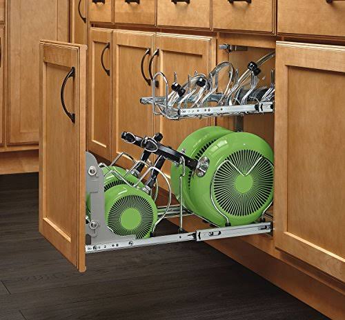 Rev-A-Shelf - 5CW2-1222-CR - 12 in. Pull-Out 2-Tier Base Cabinet Cookware Organizer