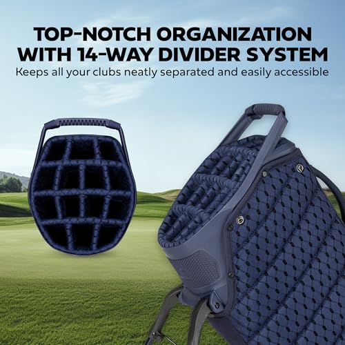 Sun Mountain 2025 4.5LS 14-Way VLO Bag - Prime Organization with Our 14 Way Golf Stand Bag - Lightweight Golf Club Bag with Full-Length Pockets and Adjustable Straps for Enhanced Carry