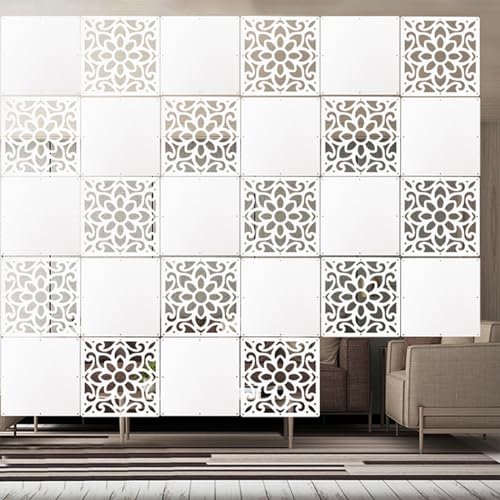 Privacy Screen Room Divider Room Divider Dining Area Kitchen Accent Hanging Panels, Hollow Out Design Wall Art, Partition Screen Separator for Restaurant Office Entry