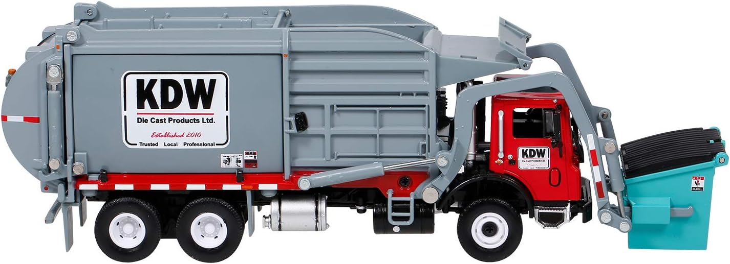 GoolRC Garbage Carrier Truck, 1:24 Alloy Diecast Barreled Waste Material Transporter Vehicle Model, Kids Toys for Boys Girls Birthday