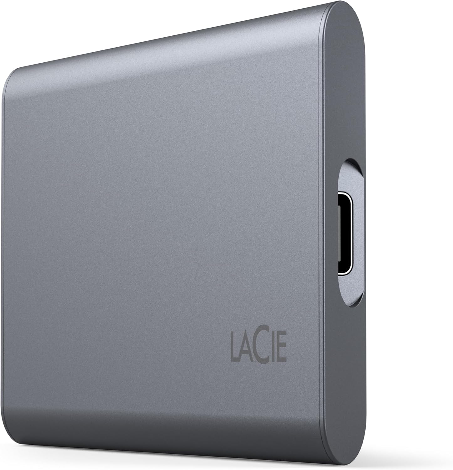 LaCie Mobile Drive SECURE 2TB External Solid State Drive Portable SSD - Space Grey, USB-C 3.2, for PC and Mac, recycled materials, with Adobe All Apps Plan and Rescue Services (STKH2000800)