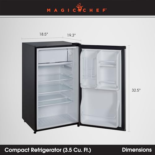 Magic Chef 3.5-Cu. Ft. Refrigerator with Full-Width Freezer Compartment in White