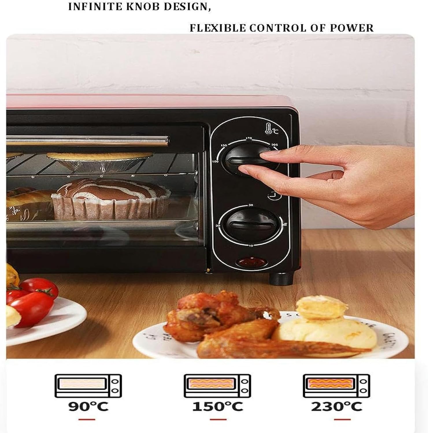 Mini 12 -Liter Oven, Small Multifunction Oven Heats Up Quickly To Save Time, Countertop Oven, Easy To Clean And Do Not Occupy Space, Convection Oven (mint Green)