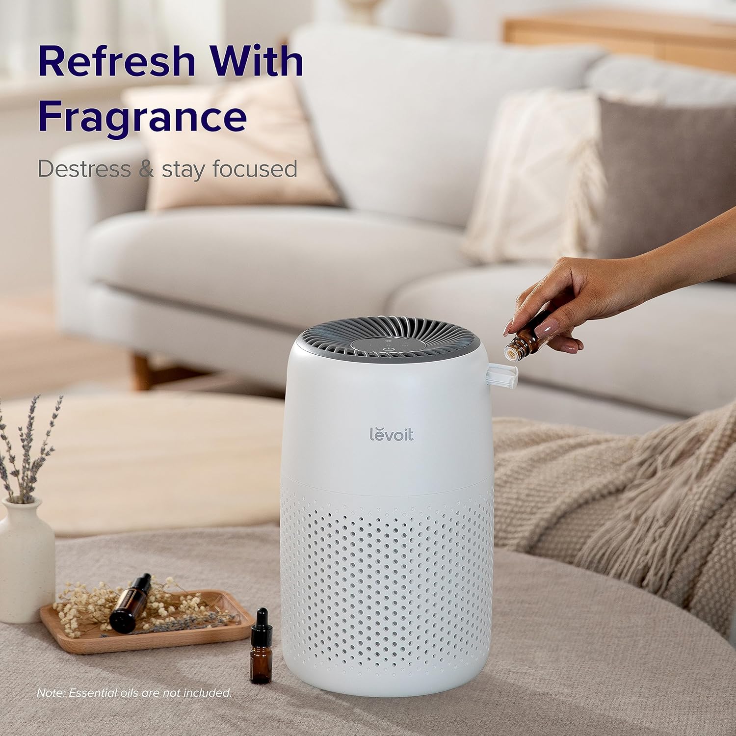 LEVOIT Air Purifier and Ultrasonic Humidifier Bundle with 3-in-1 Filter, Fragrance Sponge, Warm Cool Mist, Auto Mode, Remote Control