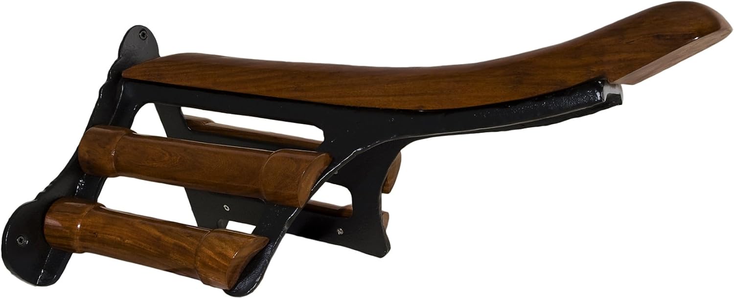 Tack Room Studio Cast Iron and Wood Saddle Rack