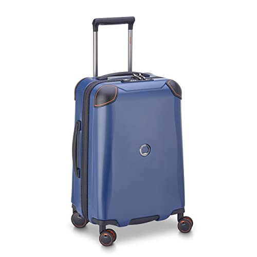 DELSEY Paris Cactus Hardside Luggage with Spinner Wheels, White/Blue, Carry-On 19 Inch