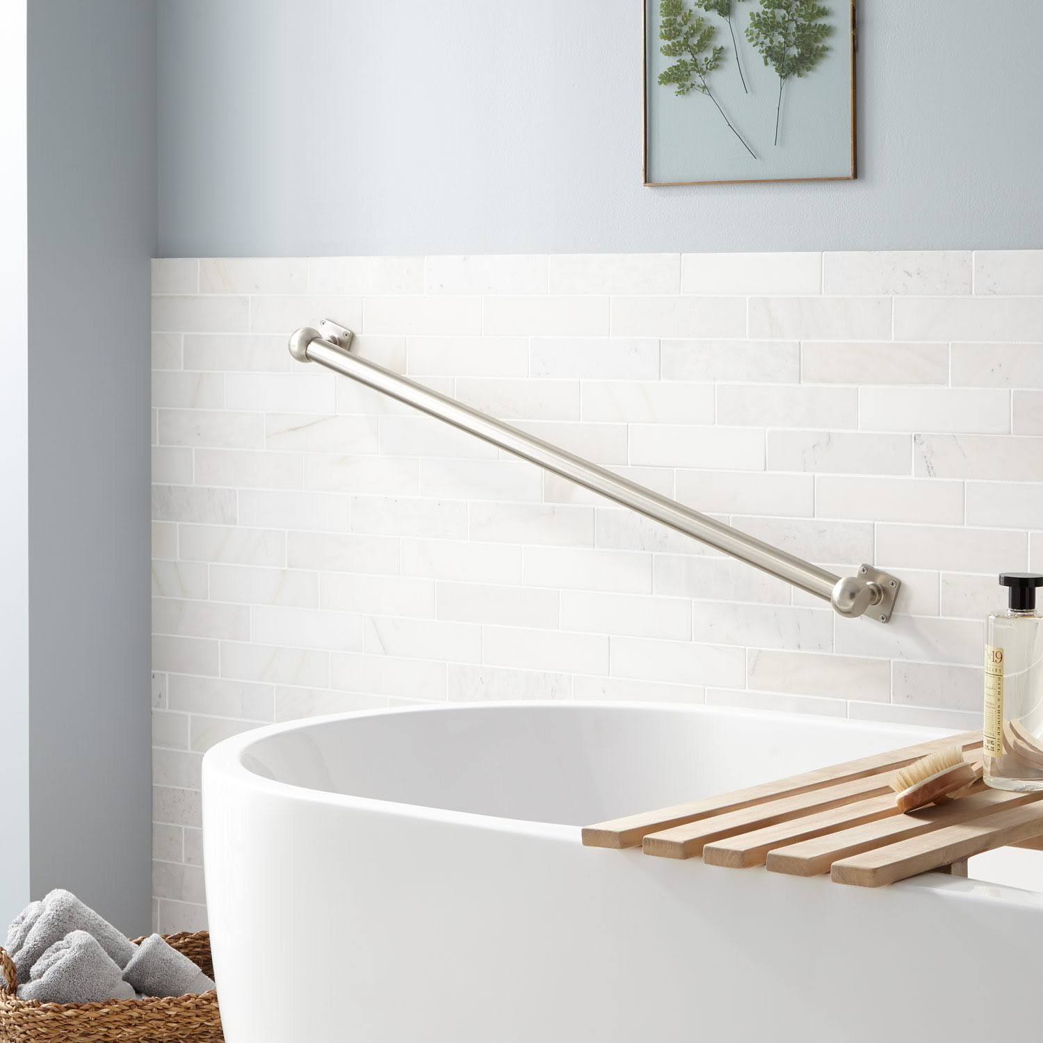 36x22 Cumbria Grab Bar - Brushed Nickel | Brass | Signature Hardware