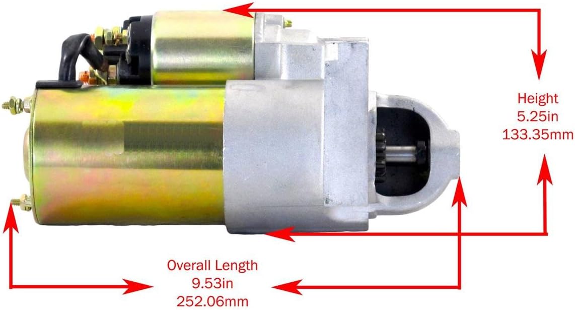 Rareelectrical NEW CHEVY MINI STARTER COMPATIBLE WITH 283 327 350 396 454 COMPATIBLE WITH 153 TOOTH FLYWHEEL 10461445 STRAIGHT MOUNT Pack of 2