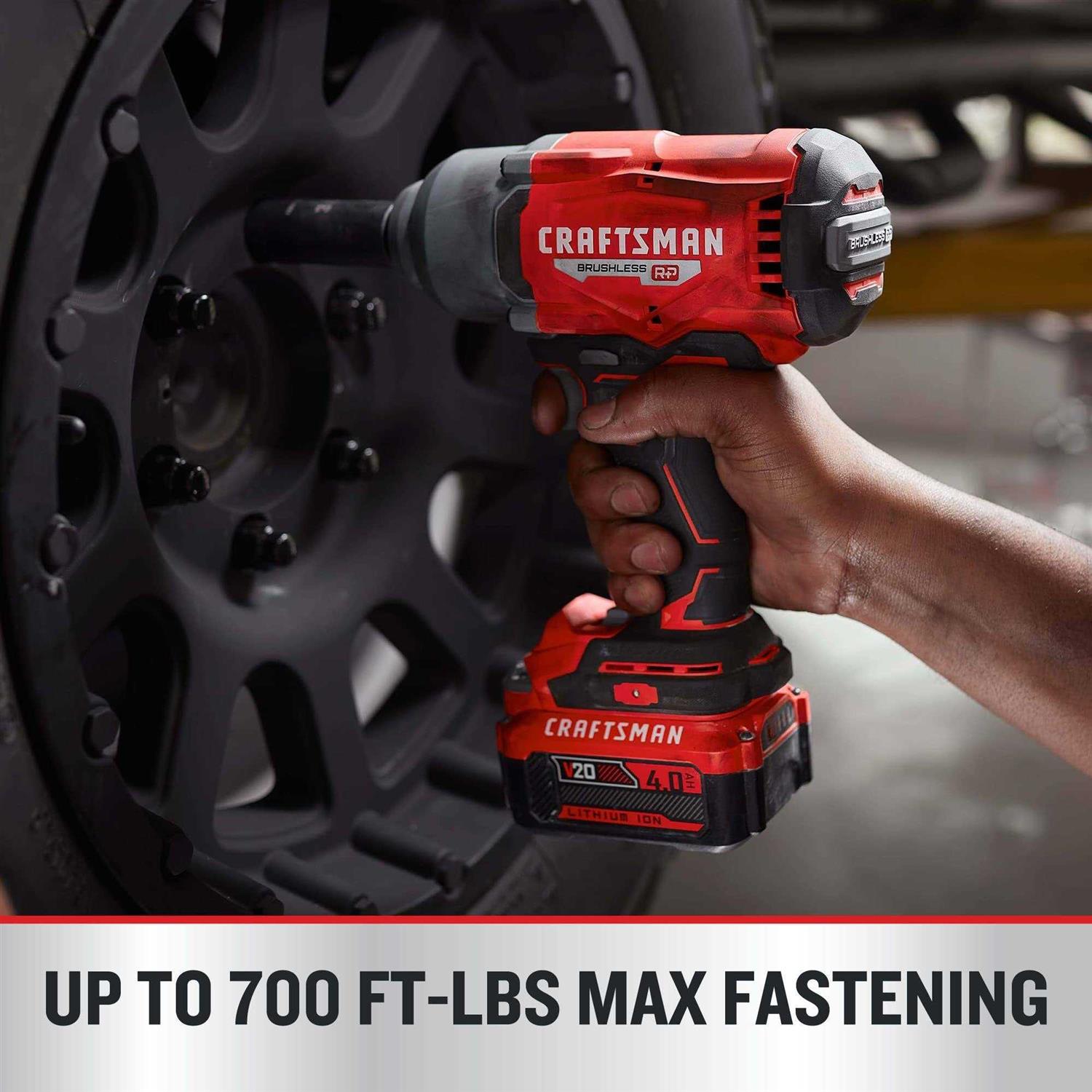 Craftsman 20-volt Max Variable Speed Brushless 1/2-in Drive Cordless Impact Wrench - Shop Hardware Tools Online Store