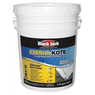 Black Jack 5576-1-30 Waterproofing Silicone Roof Coating, Bright White, 5 Gallon