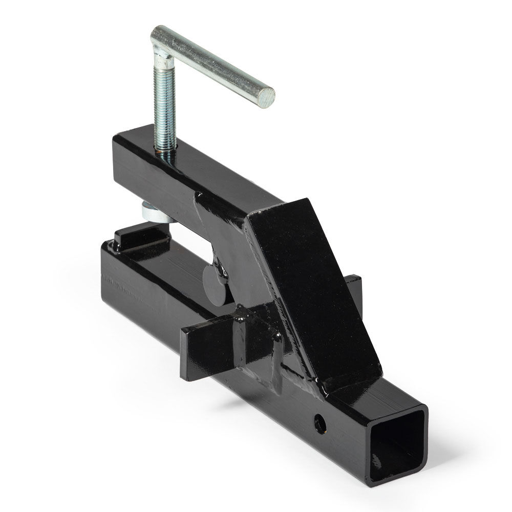Titan Attachments Clamp-On Tractor Bucket Hitch Receiver Adapter, 2" Receiver Fit, 1,100 LB Towing Capacity, Compatible with 2" Front Bucket Lips, Move Boat, RV, Trailer, Camping Accessories