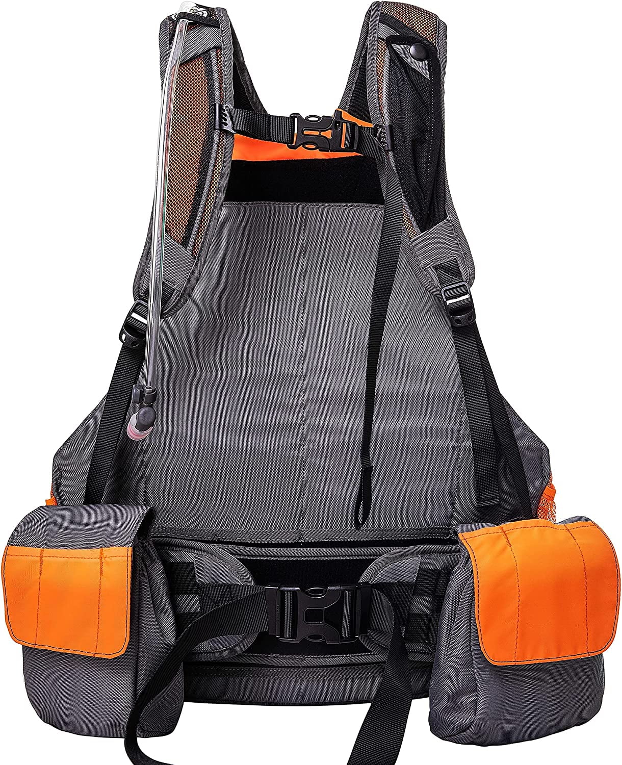 TKLoop Upland Hunting Vest Pheasant Upland Vest Orange Grey with Blood-Proof Lining