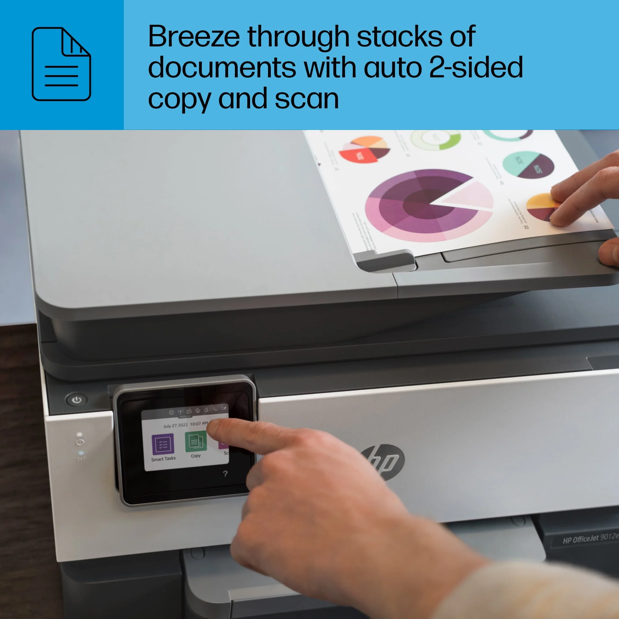 HP OfficeJet 9012e All-in-One Wireless Color Inkjet Printer - 6 Months Free Instant Ink with HP+