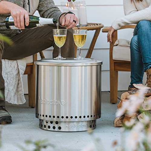 Solo Stove Yukon Lid - Premium 304 Stainless Steel Fire Pit Cover, Modern Round Design, Versatile Tabletop Accessory, Compatible with Solo Stove Bonfire, Wood Burning and Camping Accessory