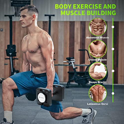 Adjustable Dumbbell, 10-50/80lb, Single Dumbbell, 5lb Increments, Quick-Lock Square Weight set for Home Gym Fitness (50/80lb×1)