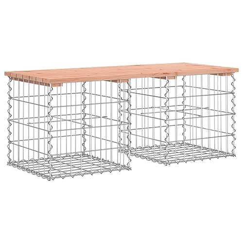 Patio Bench, Patio Bench Outdoor Bench Porch Bench Park Bench Suitable for Porch Living Room Bedroom Garage Gabion Design 40.6"x12.4"x16.5" Solid Wood Pine