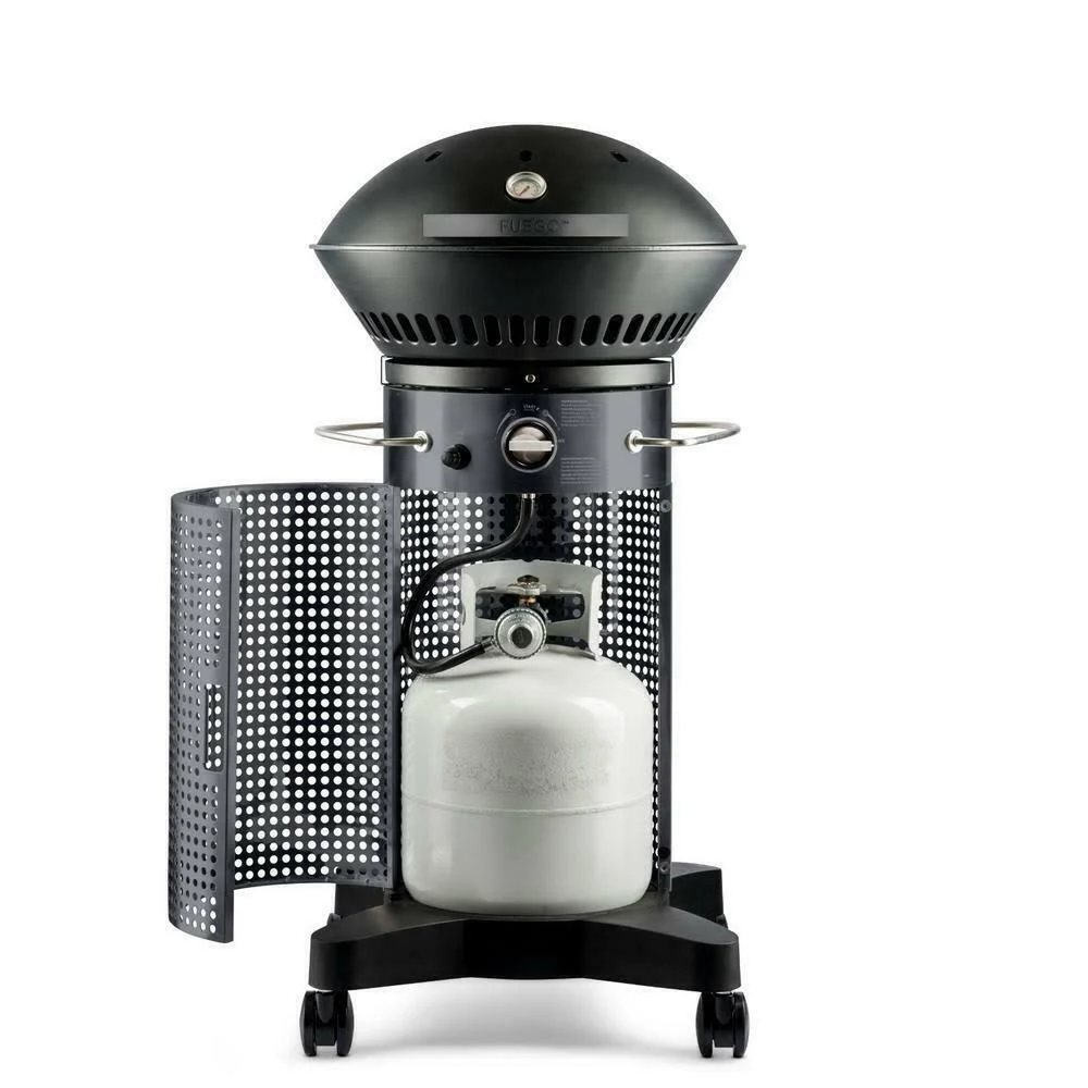 Fuego F21C-H Element Hinged Propane GAS Grill, Dark Gray