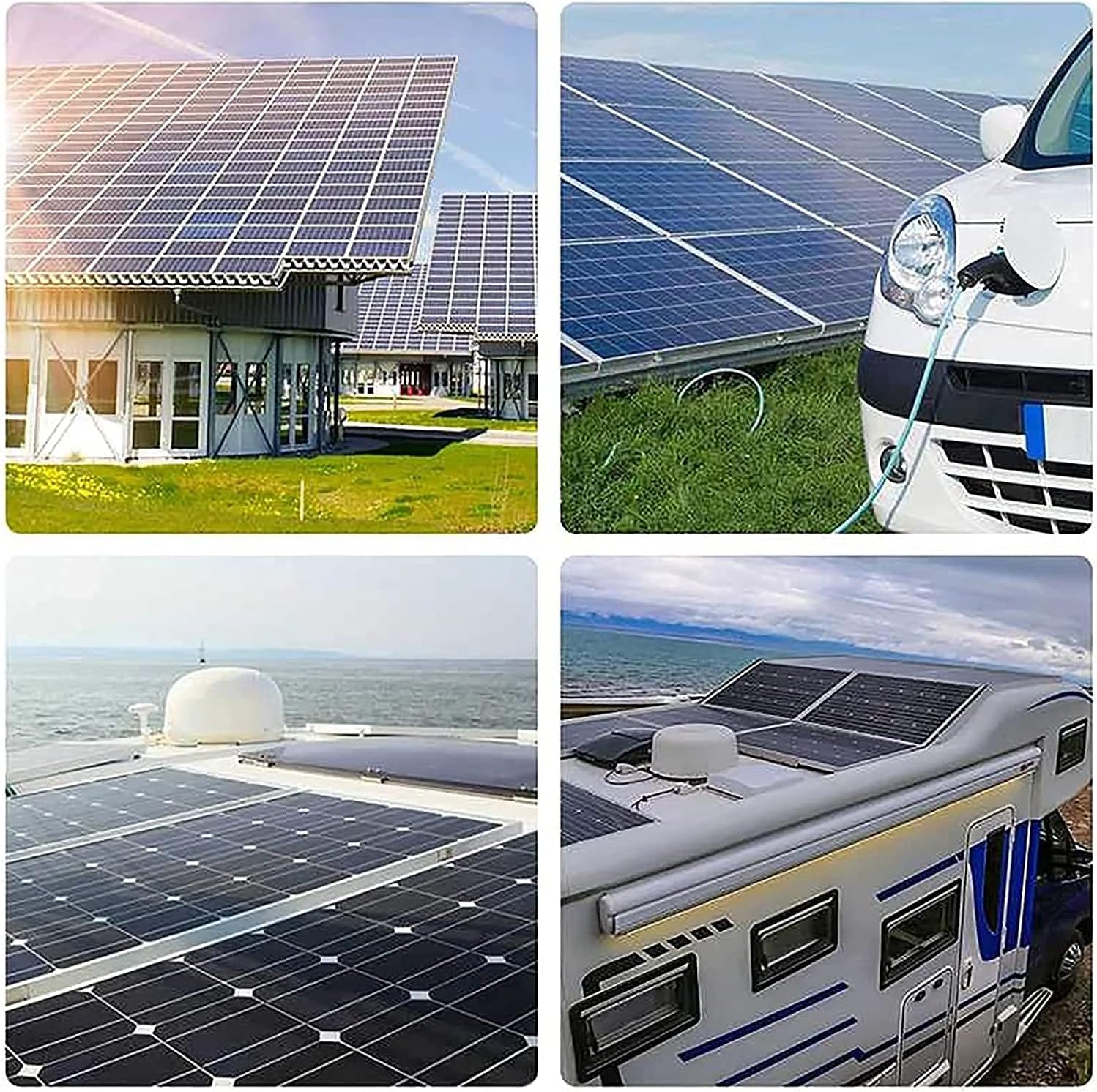 Solar Panel 600W 2X 300W PET Flexible Solar Panel Portable Mono Solar Battery Charger with Controller for Car Yacht Battery Boat,with 40A Controller …