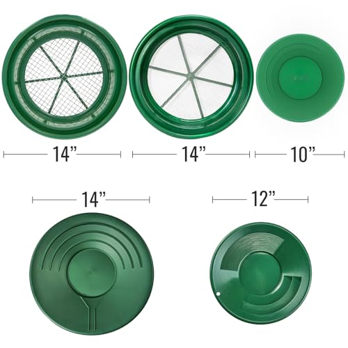 ASR Outdoor Complete 21pc Gold Prospecting Equipment Mining Kit with 1/2 and 1/8 Classifier Screens