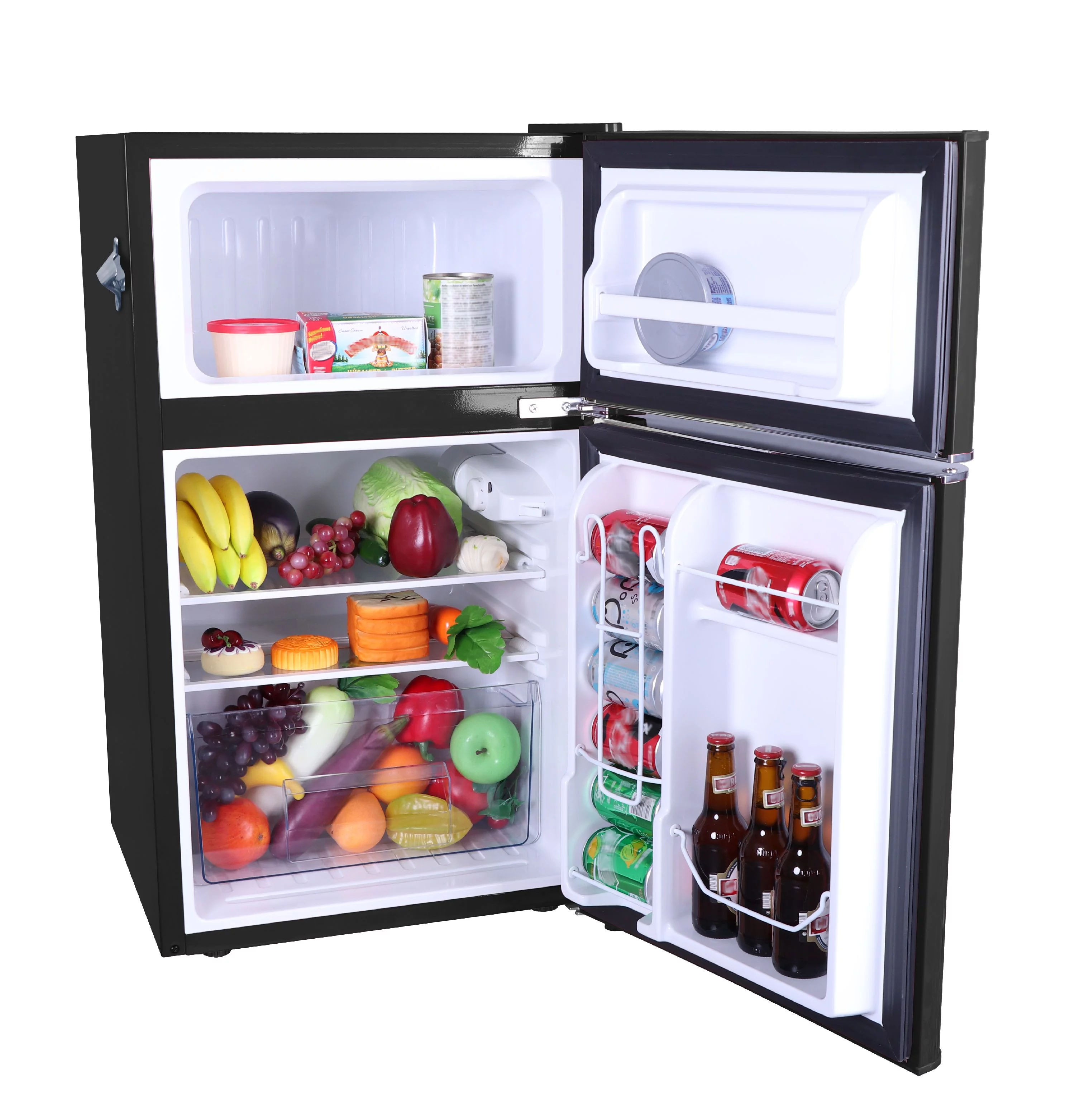 Frigidaire Retro 3.1 Cu Ft Two Door Compact Refrigerator with Freezer, Black