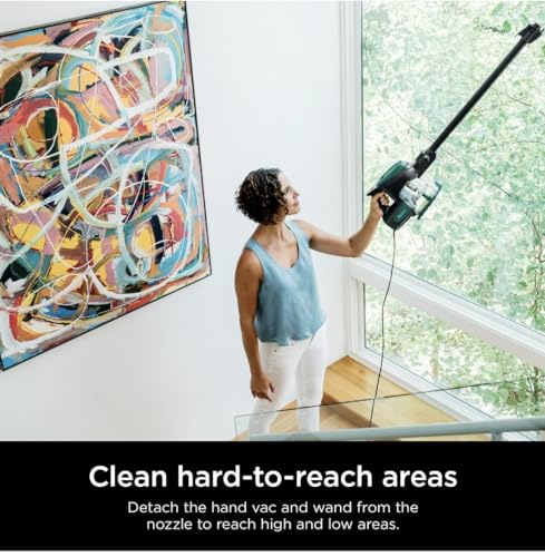 Shark HV322 Rocket Deluxe Pro Corded Stick Vacuum with LED Headlights, XL Dust Cup, Lightweight, Perfect for Pet Hair Pickup, Converts to a Hand Vacuum, with Pet Attachments, Bordeaux/Silver