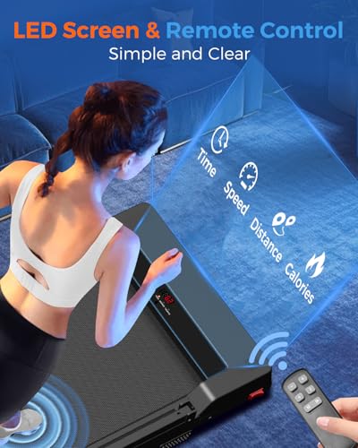 Portable Foldable Treadmills for Home, Small Folding Treadmill for Home Office with 300 LBS Capacity, Walking Running Exercise Electric Compact Treadmill with LED Display