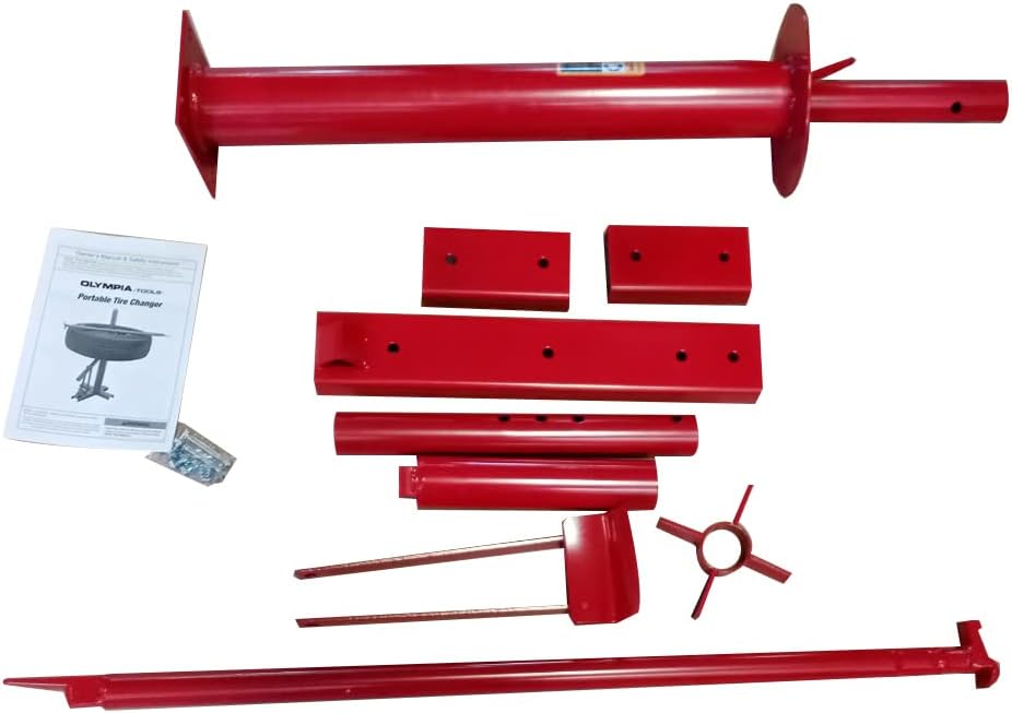 Olympia Manual Tire Changer Base, Red, 75-378-101