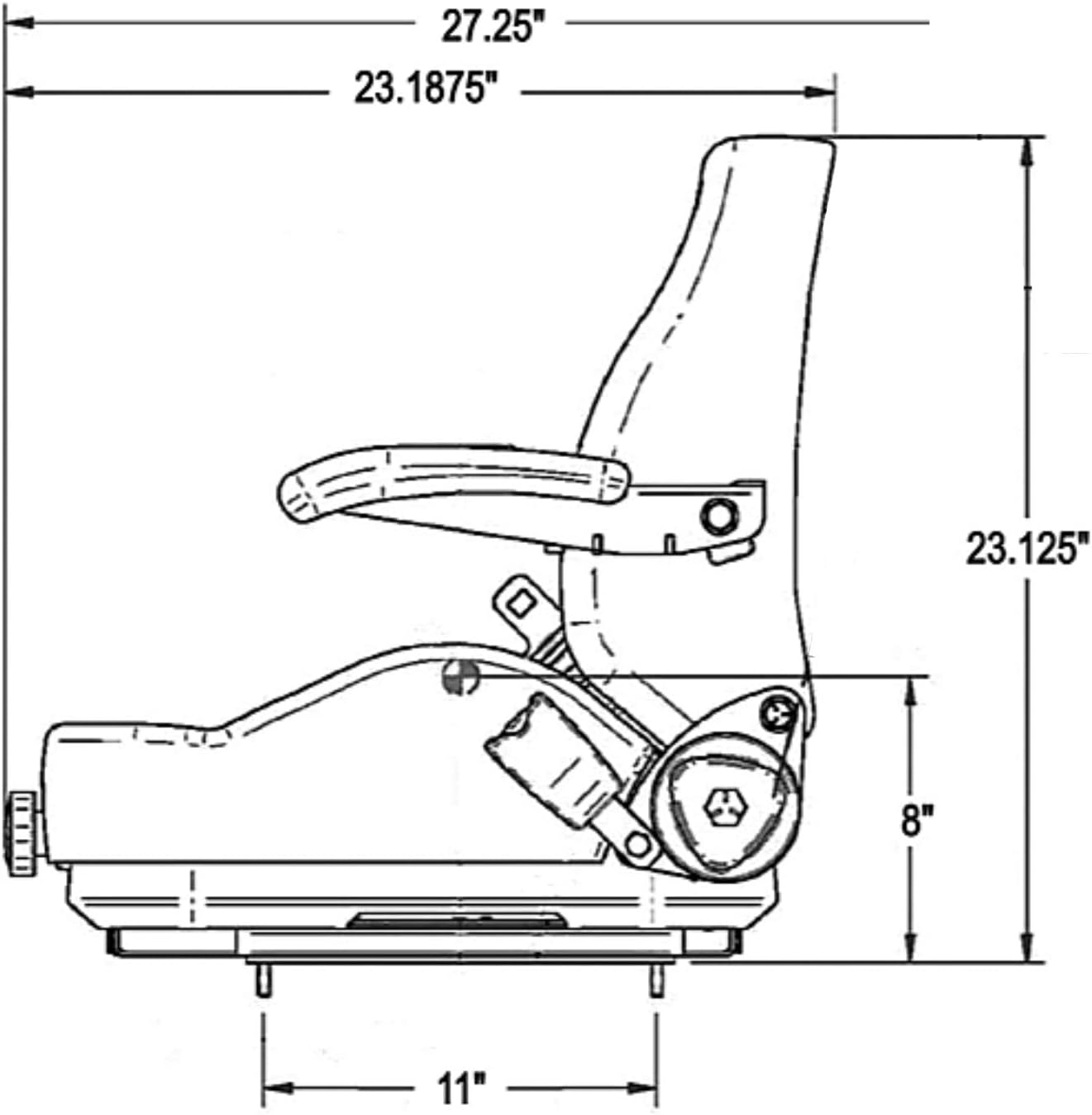 TRAC SEATS ProRide Suspension Seat Fits John Deere Zero Turn Mowers & More - AUC11927 - SAME DAY SHIPPING - 1 YEAR WARRANTY