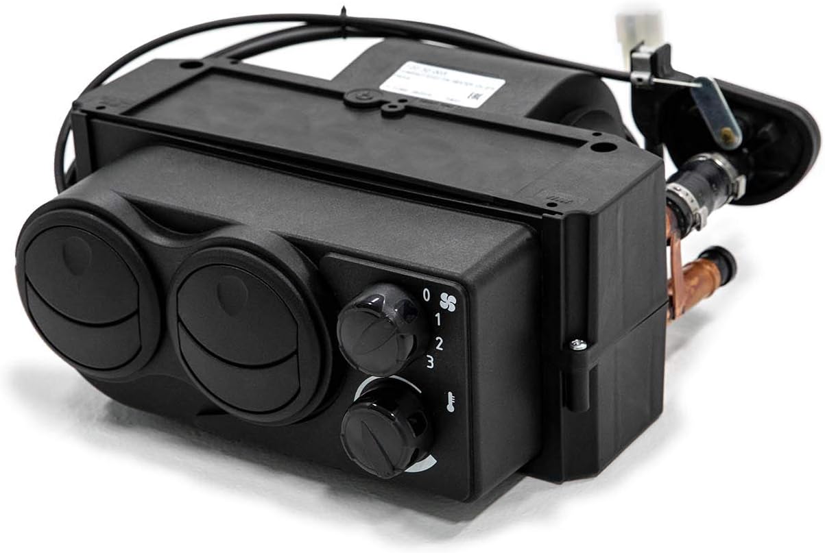 SuperATV Cab Heater for 2016-2018 Polaris General | 2017-2018 Polaris General 4 | Built-in Shutoff Valve | 3.4 Amps at 13.7 Volts | Includes Defrost Hoses and Vents | Capable of 14,600 BTU at 135 CFM