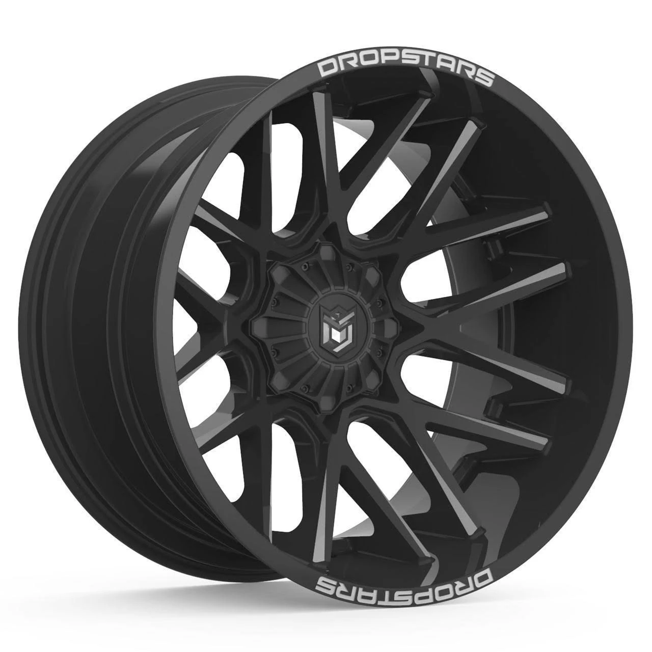 Dropstars 654bm 22x12 8x165.1 -44et Gloss Black Wheel