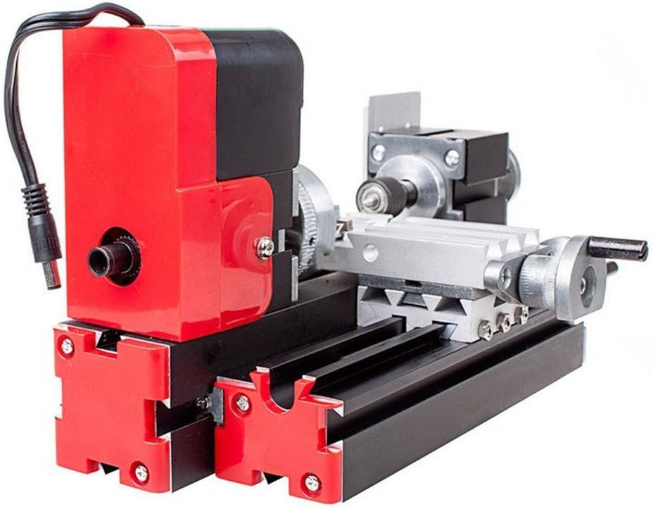 chuangsheng Mini Lathe Machine,12V Miniature Metal Multifunction Lathe Machine DIY 20000Rev/min 45135mm