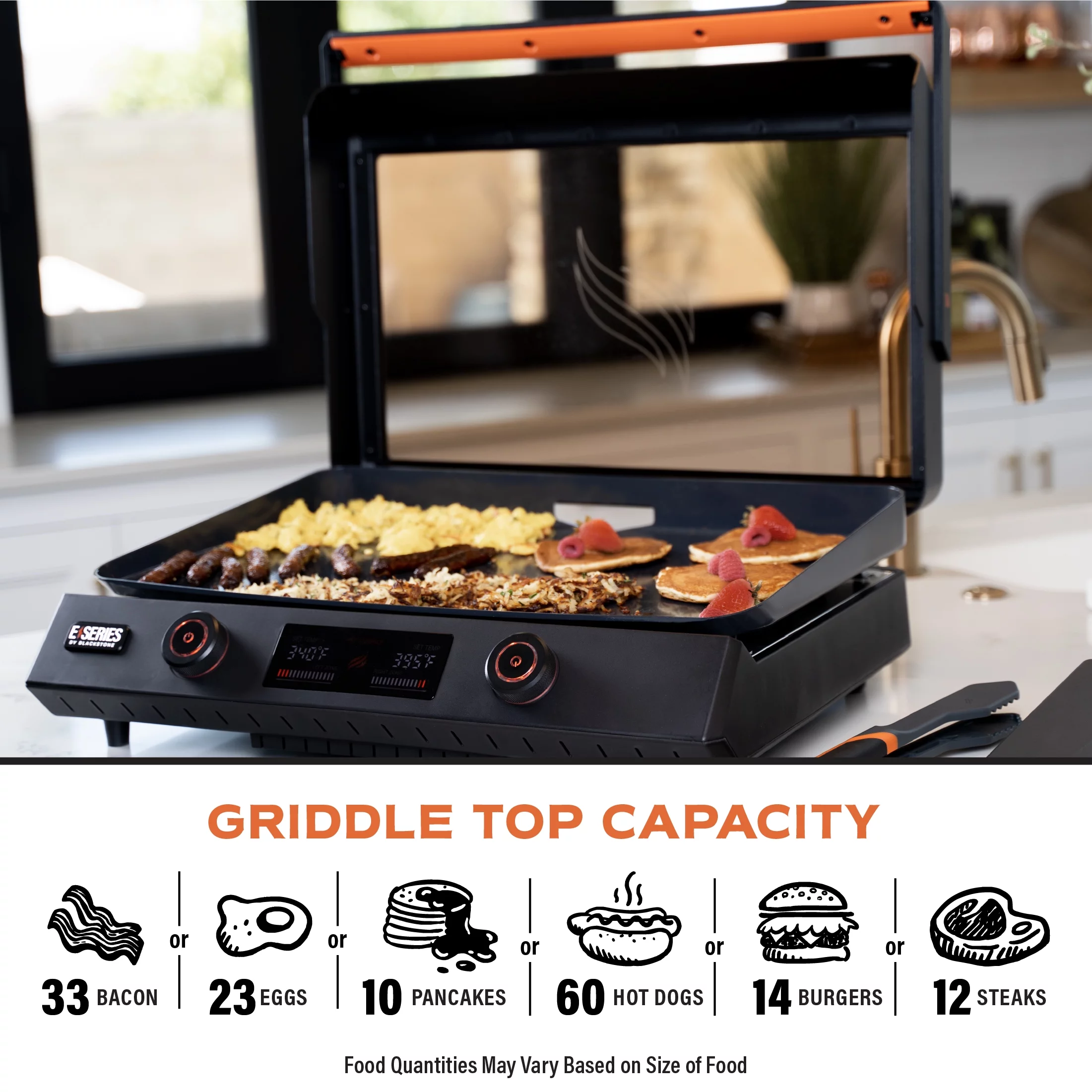 Blackstone E-Series 2-Burner 22 Electric Tabletop Griddle with Prep Cart