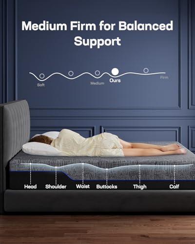 Marsail NS0 Adjustable Base with Mattress Set, Queen Adjustable Bed Frame + 10-inch Cooling Gel Memory Foam Mattress, Dual Motor Bed Frame with Wireless Remote, CertiPUR-US Certified