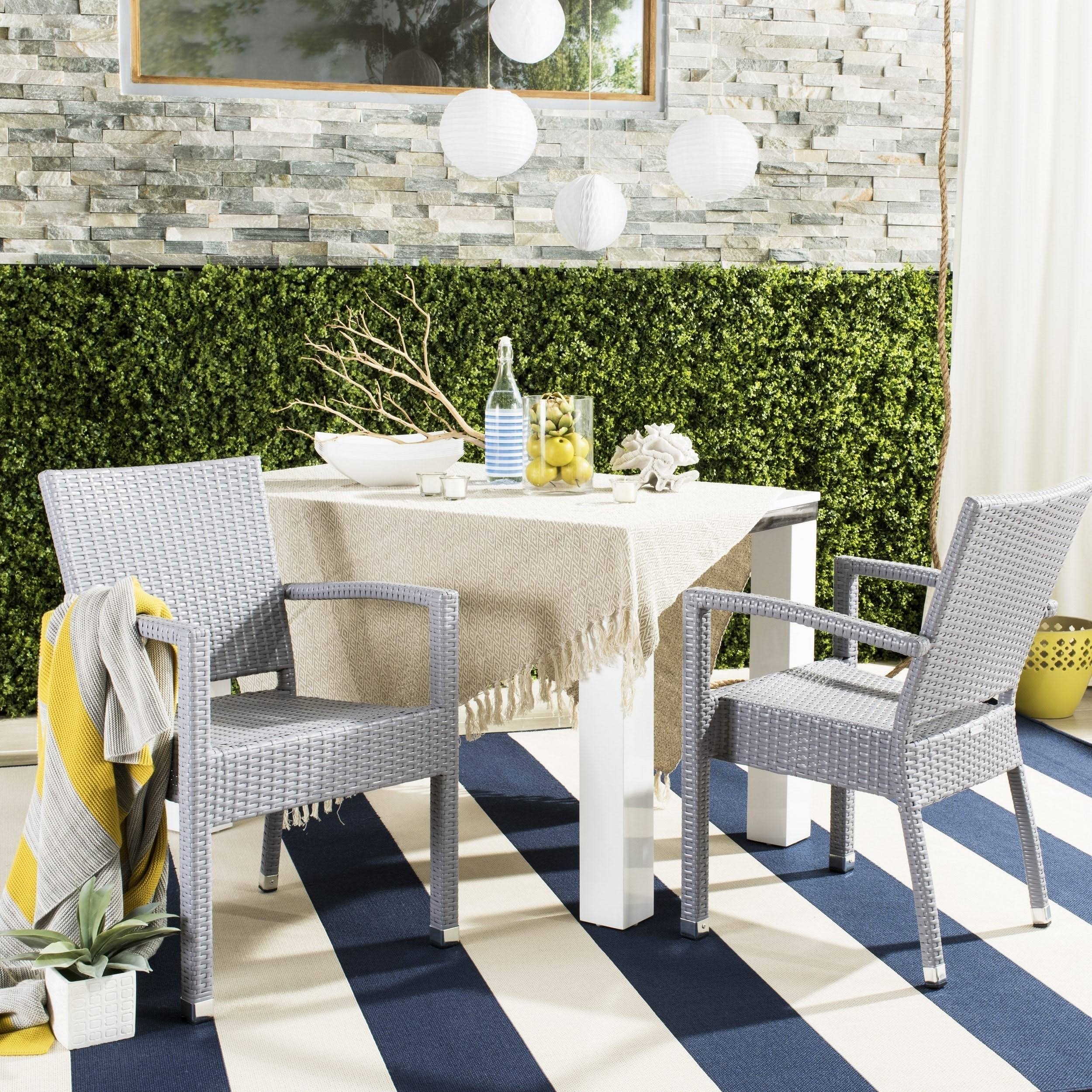 Safavieh Kelda Stacking Arm Chair - Grey (Set of 2)