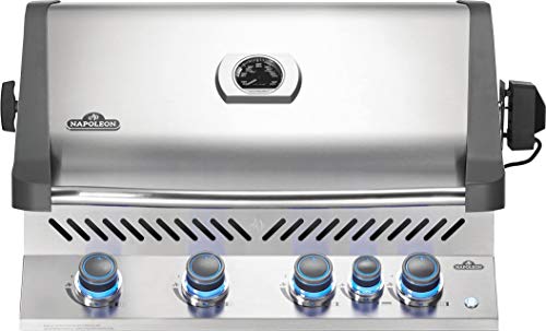 Napoleon Built-in Prestige 500 Rear Burner Natural Gas Grill Head, sq.in. + Infrared, Stainless Steel