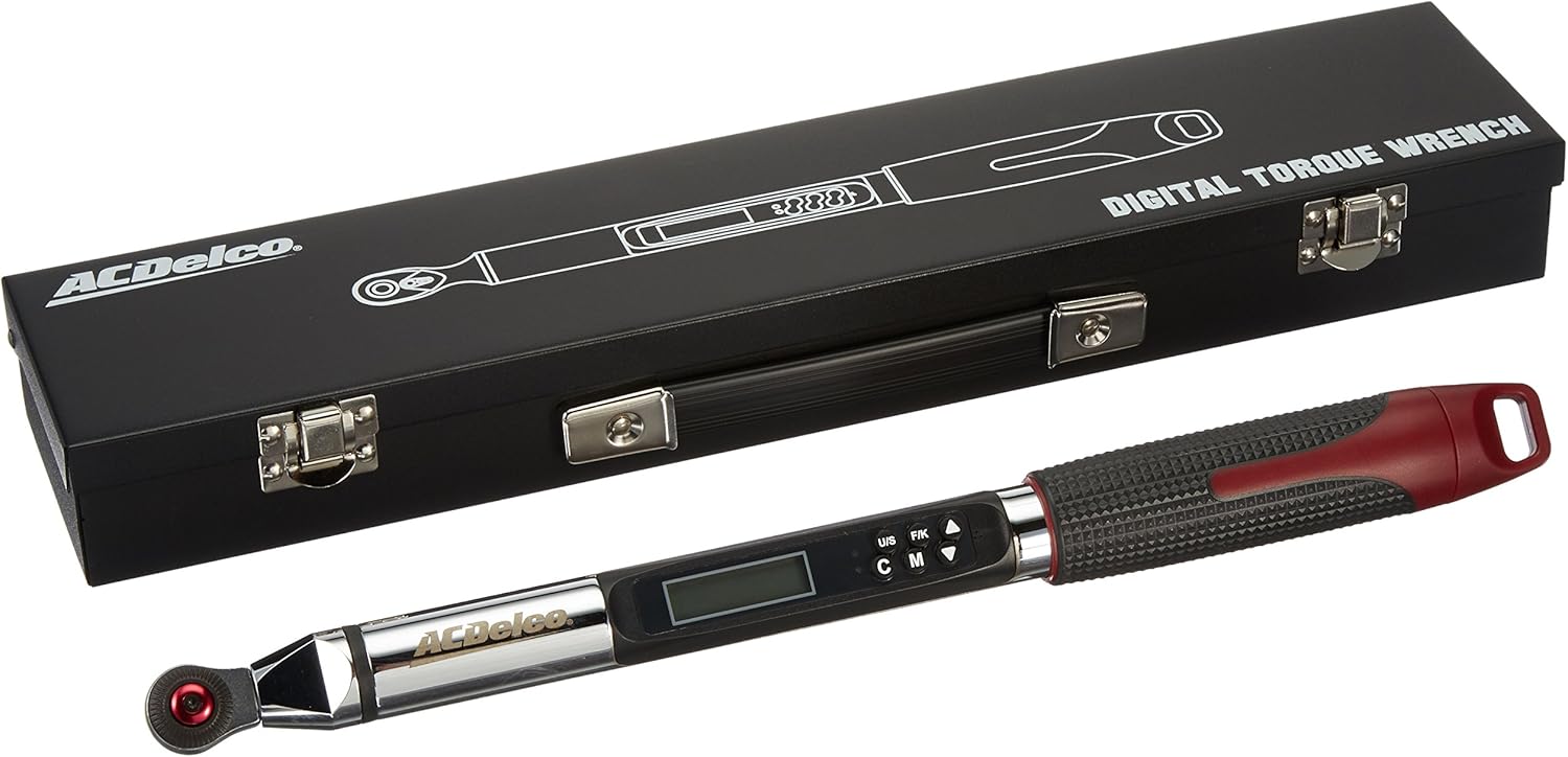 ACDelco ARM325-2i 1/4” (2.22 to 22.12 ft-lbs.) Heavy Duty Interchangeable Digital Torque Wrench with Buzzer and LED Flash Notification – ISO 6789 Standards with Certificate of Calibration