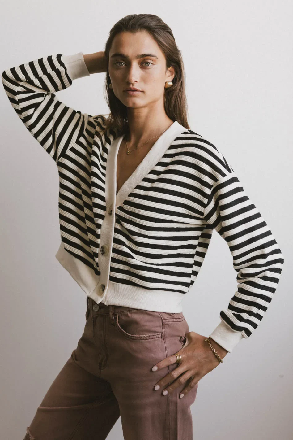 Osaia Striped Cardigan - FINAL SALE
