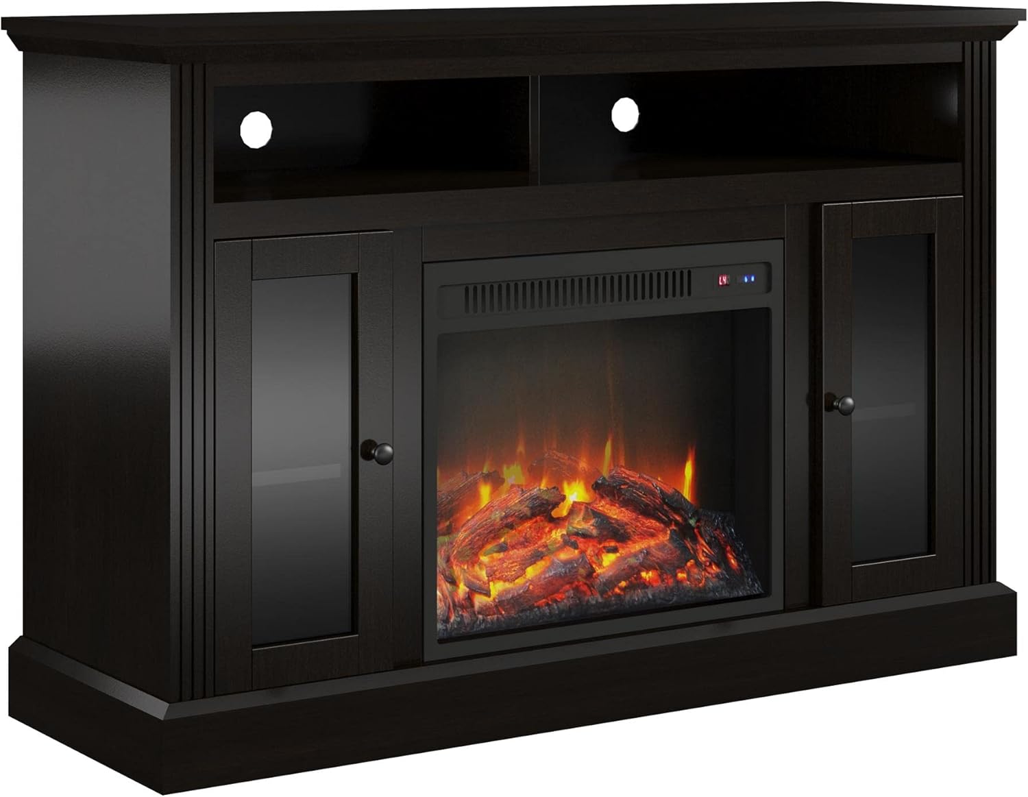 Ameriwood Home Chicago Electric Fireplace TV Console for TVs up to a 50, Espresso,1764096PCOM