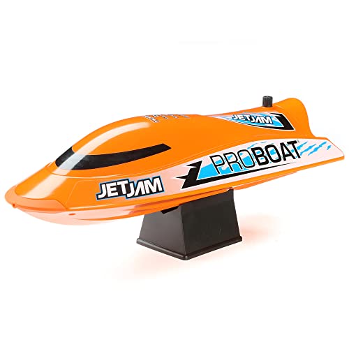 Pro Boat RC Jet Jam V2 12" Self-Righting Pool Racer Brushed RTR Batteries for Transmitter Not Included Orange PRB08031V2T1