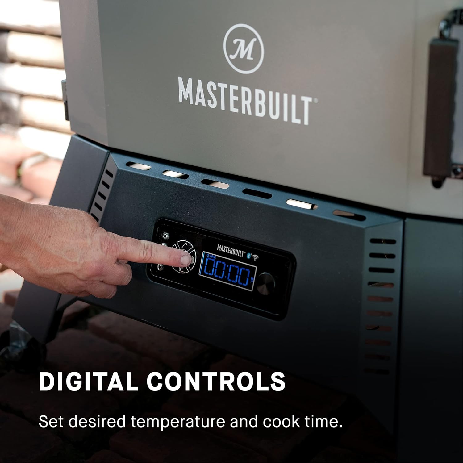 Masterbuilt® 40-inch Digital Charcoal Vertical BBQ Smoker with Digital WiFi Control and 1,320 Cooking Square Inches in Gray, Model MB20060321