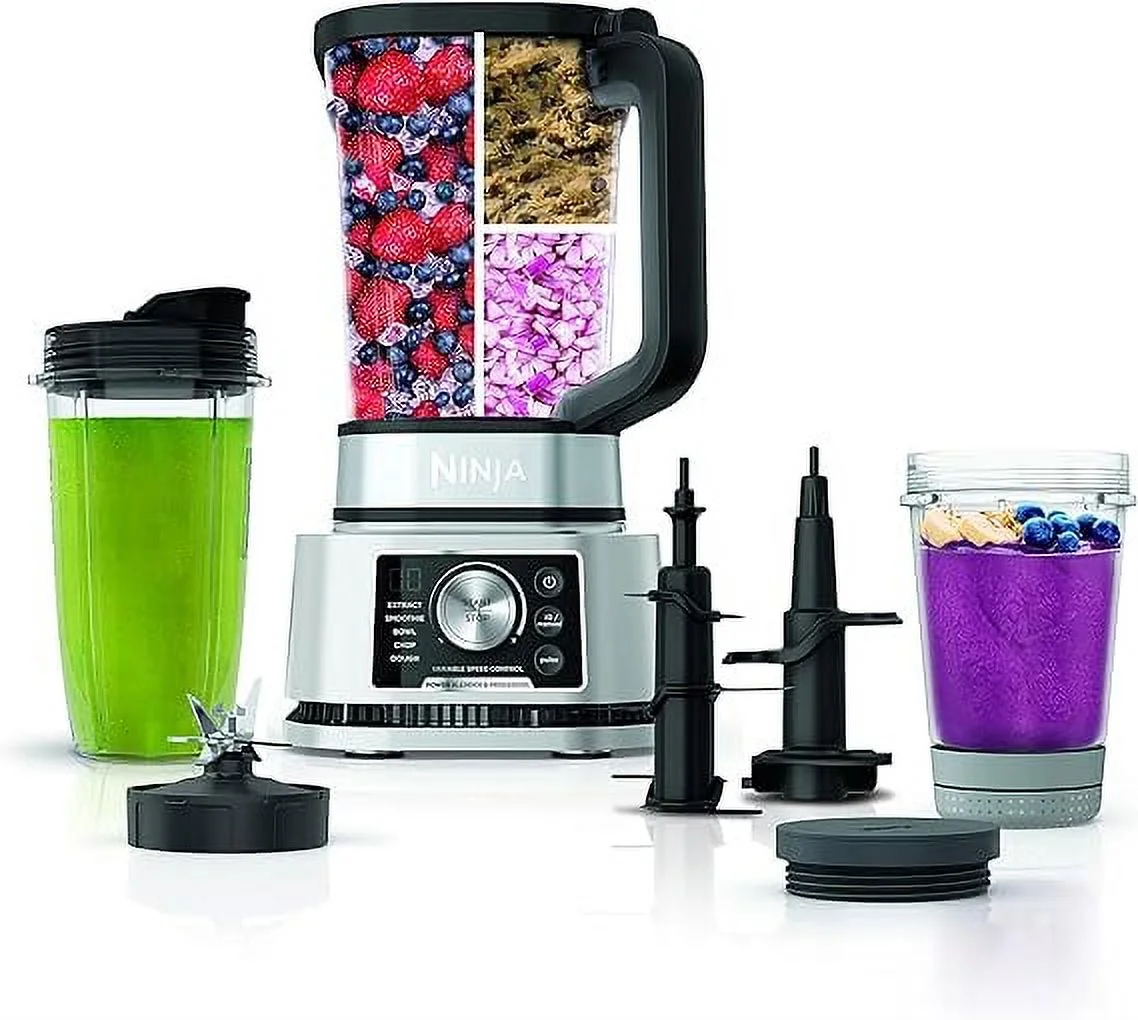 Pre-Owned Ninja SS351 Foodi Power Blender Processor System 1400 WP Smoothie Bowl Maker (Fair) - Curated Treasures Market