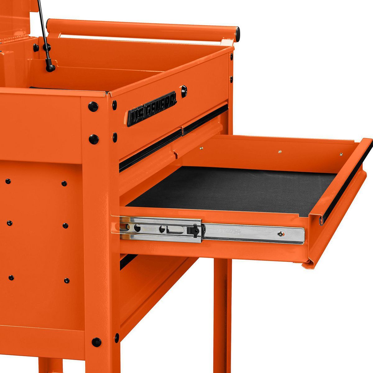 U.S. GENERAL 30 in., 4-Drawer Tech Cart, Red