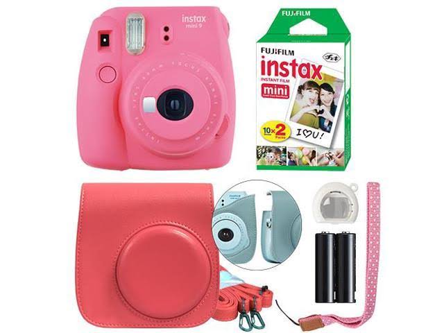 Fujifilm Instax Mini 9 Fuji Instant Film Camera (Flamingo Pink)