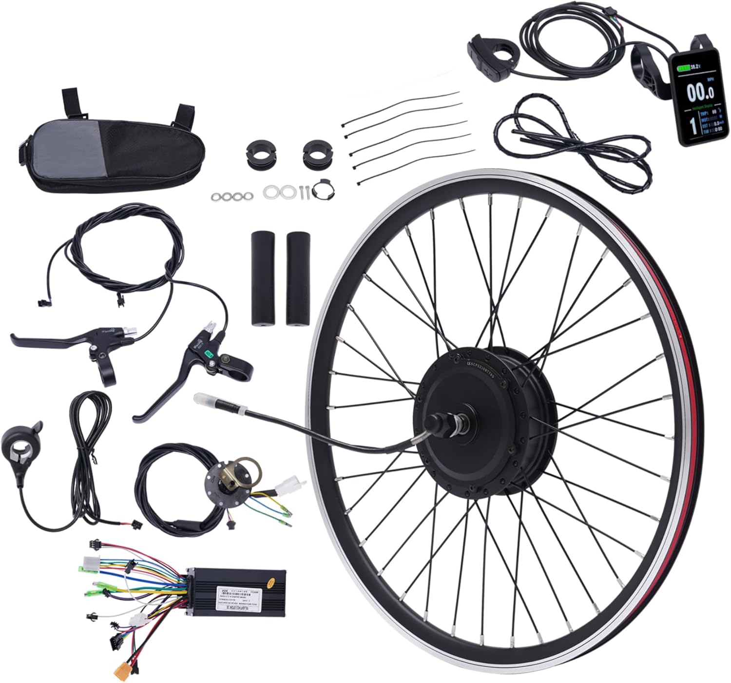 27.5" Electric Bike Conversion Kit, 500W Front Wheel Electric Bike Kit, 36V Ebike Conversion Kit with LCD Display, E-Bike Conversion Kit with Powerful Brushless Gear Motor| US Stock
