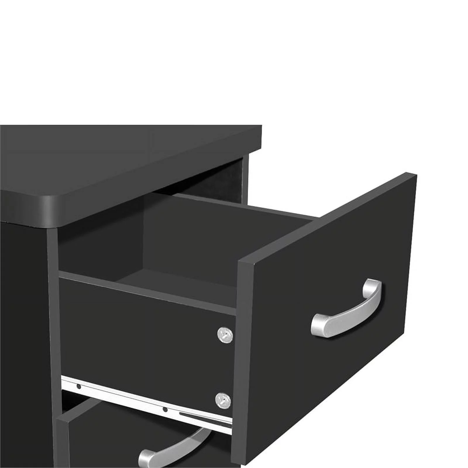 Home Square 3-Piece Set with Full Bed Armoire Wardrobe Cabinet and Nightstand
