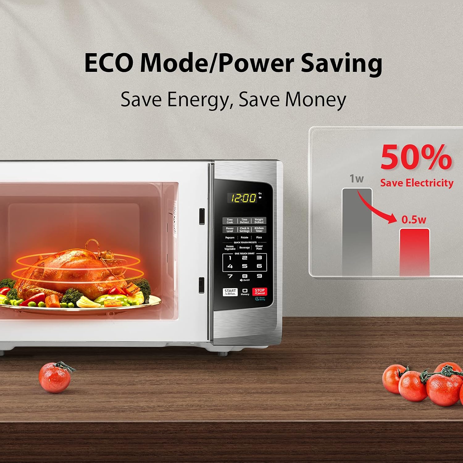 TOSHIBA EM925A5A-SS Countertop Microwave Oven, 0.9 Cu Ft With 10.6 Inch Removable Turntable, 900W & ML-EM45P(BS) Countertop Microwave Oven with Smart Sensor and Position Memory Turntable