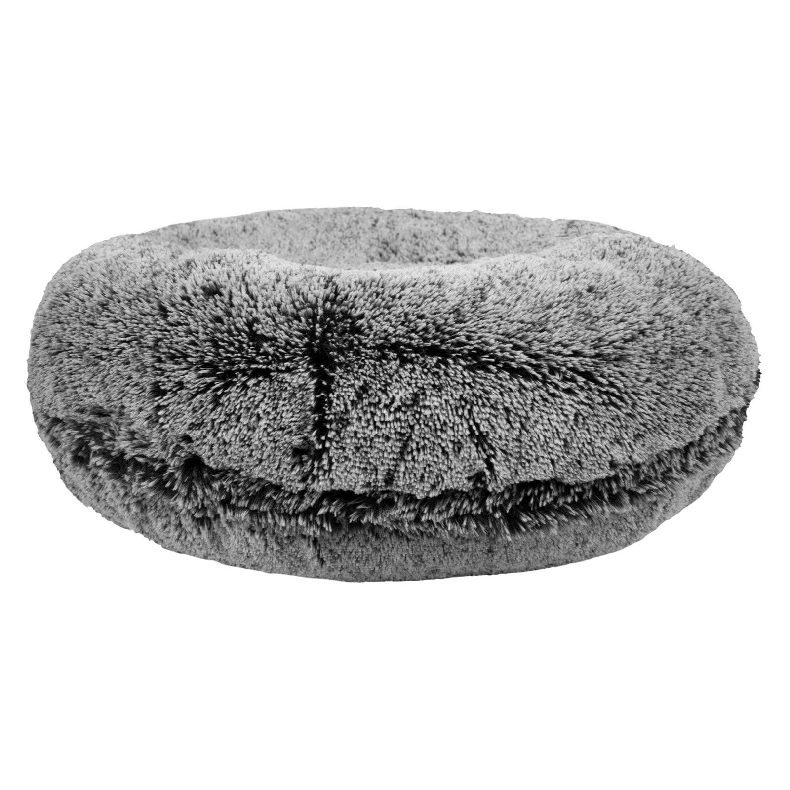 Bessie and Barnie Signature Midnight Frost Luxury Shag Extra Plush Faux Fur Bagel Pet/ Dog Bed, Size: XL - 50 inch
